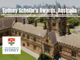 Sydney Scholar's Awards at the University of Sydney in Australia
