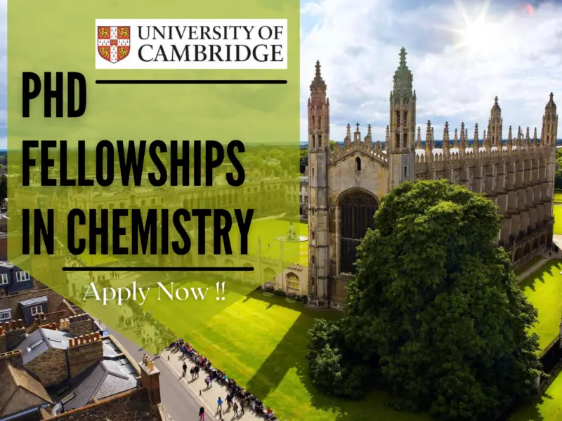 PhD Fellowships in Chemistry at the University of Cambridge