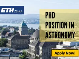 PhD Position in Astronomy at ETH Zurich