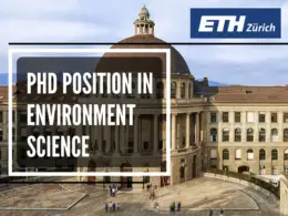PhD Position in Environment Science at ETH Zurich University